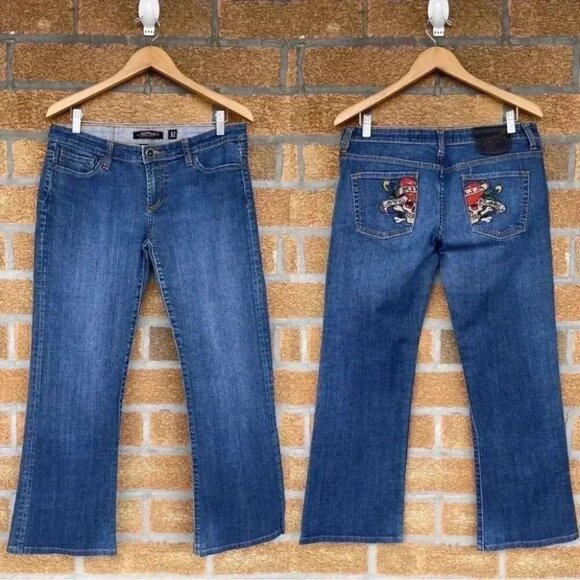 ED HARDY "LOVE KILLS SLOWLY" JEANS 32 - Picture 1 of 9